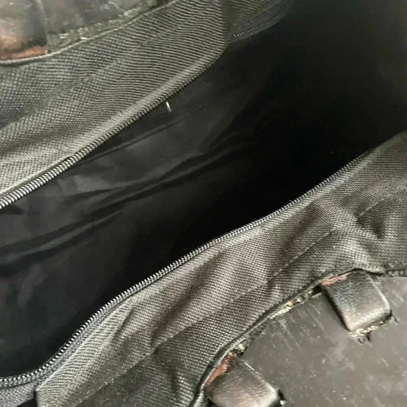 Handcrafted mud cloth leather satchel handbag - Picture 7 of 11